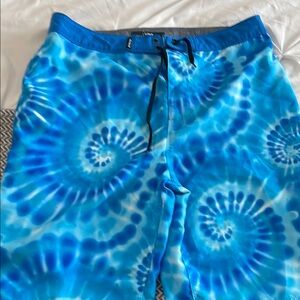 Hurley Blue and White Board Shorts Vibrant Swimwear